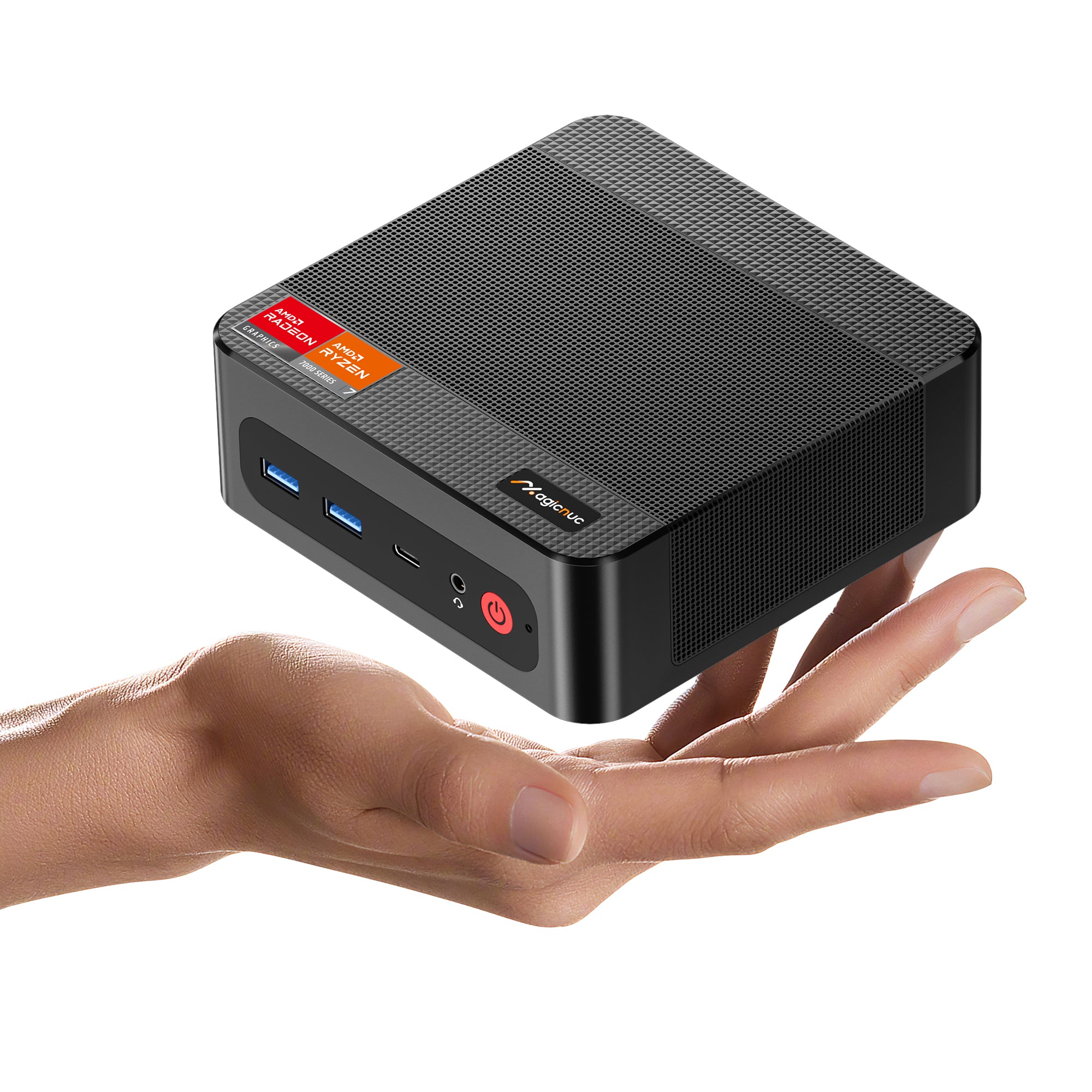 MAGICNUC AG2 Home-Office-Mini-PC, Ryzen 7 7840HS, 32GB DDR5, 512GB PCIe SSD Mini Desktop Computer, USB2.0/DP/HDMI, Dual RJ45 LAN, WiFi 6E, BT 5.2, 4K Triple Display Compact Gaming PC